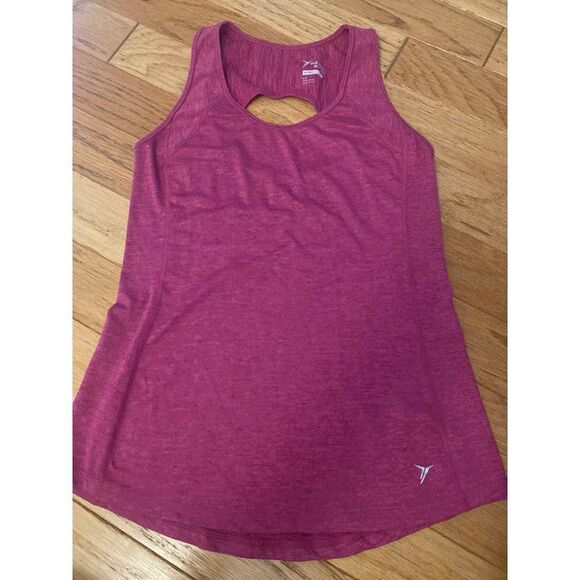 Old Navy Active, women's pink go-dry fitted open racerback athletic tank top med - Picture 1 of 8